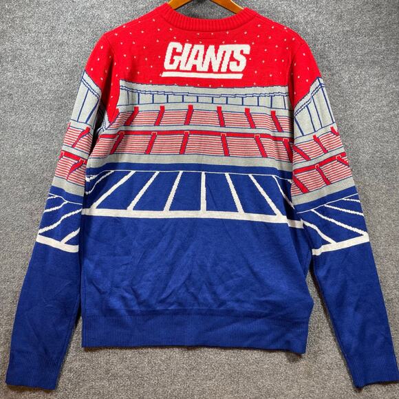NFL New York Giants Light Up Bluetooth Sweater Men's Large LED WORKS Football - Picture 11 of 12